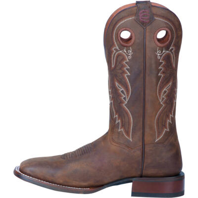 Pre-owned Dan Post Men's Abram Tan Square Toe Western Boots Dp4562 In Brown