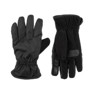 Мужские черные гладкие зимние перчатки Isotoner с сенсорным экраном Heat M BHFO 5474