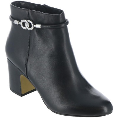 Bella Vita Womens Diaz Black Leather Ankle Boots Shoes 8 Narrow (AA,N) BHFO 1706