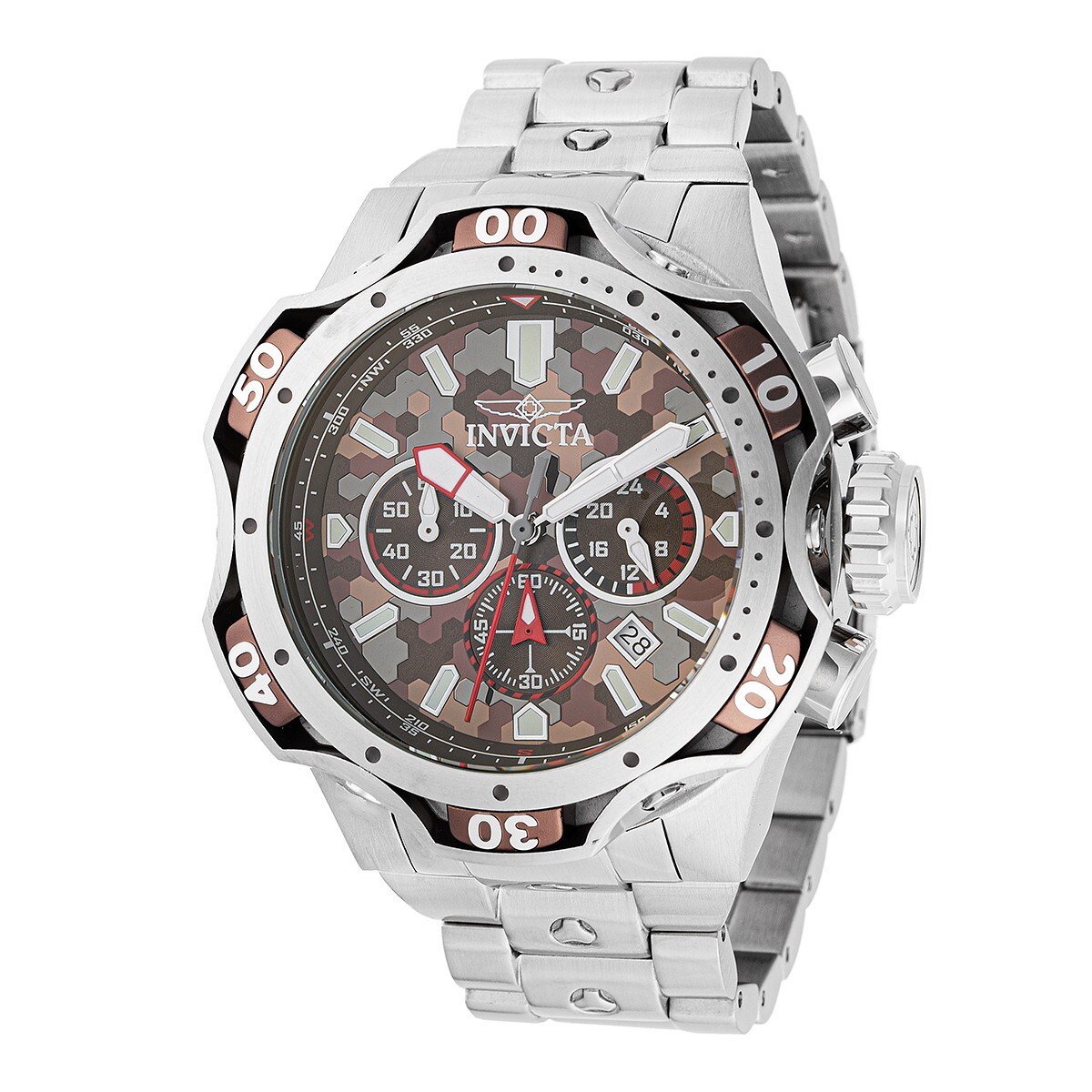 Pre-owned Invicta Venom Combat Men's Watch - 52.5mm, Steel 47757