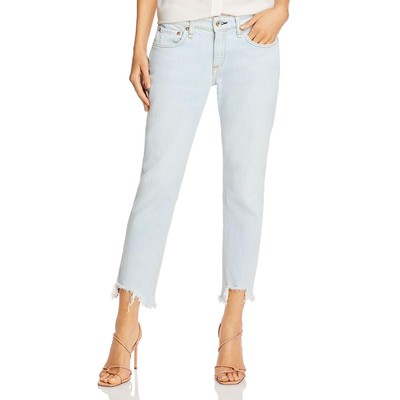 

Синие джинсы-бойфренды Rag - Bone Womens Dre из потертого денима  BHFO 7027, Melrose