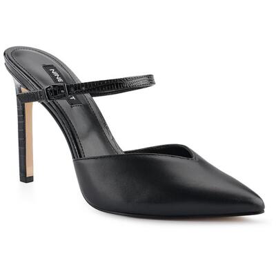 

Женские туфли-лодочки Nine West Tips с острым носком и ремешком на щиколотке BHFO 2558, Черный, Tips