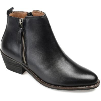 Journee Signature Womens Charlotte Black Ankle Boots 12 Medium (B,M) BHFO 0405
