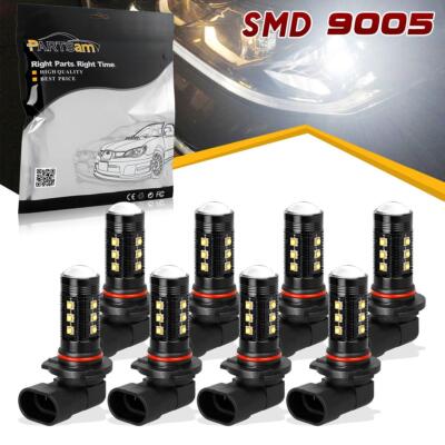 8x 60W 9145 9055 White High Power LED 6000K Daytime Running Light DRL Bulbs