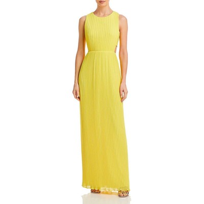 

Женское желтое вечернее платье макси без рукавов BCBGMAXAZRIA  BHFO 5317, Aurora
