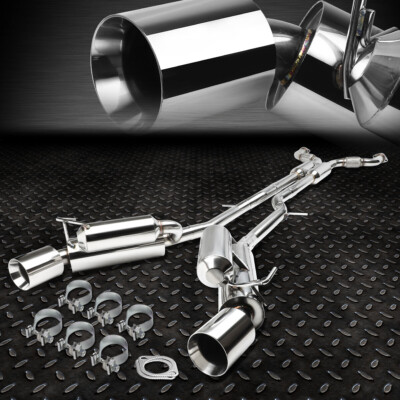 ДЛЯ 09-20 370Z Z34 ДВОЙНОЙ ГЛУШИТЕЛЬ ВЫХЛОПНОЙ СИСТЕМЫ CATBACK С ЗАКРУЧЕННЫМ НАКОНЕЧНИКОМ 4,5 ММ, СКОЛЬЗЯЩАЯ ПОСАДКА