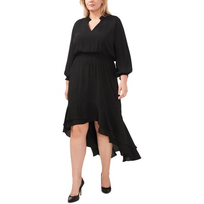 Женское черное коктейльное и вечернее платье Vince Camuto с высокой посадкой плюс 1X BHFO 7531