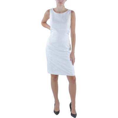 Женское белое миди-платье без рукавов с цветочным рисунком Kasper Womens 10 BHFO 4494