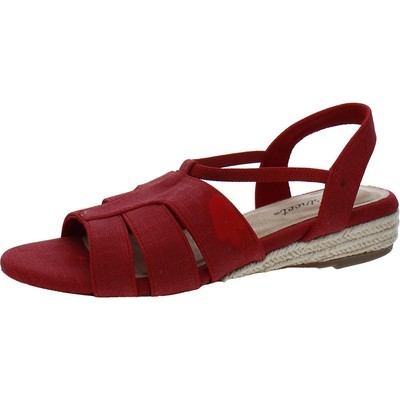 

Женские красные сандалии Easy Street Yesenia с ремешком на пятке 7, средний (B,M) BHFO 1280, Red linen print