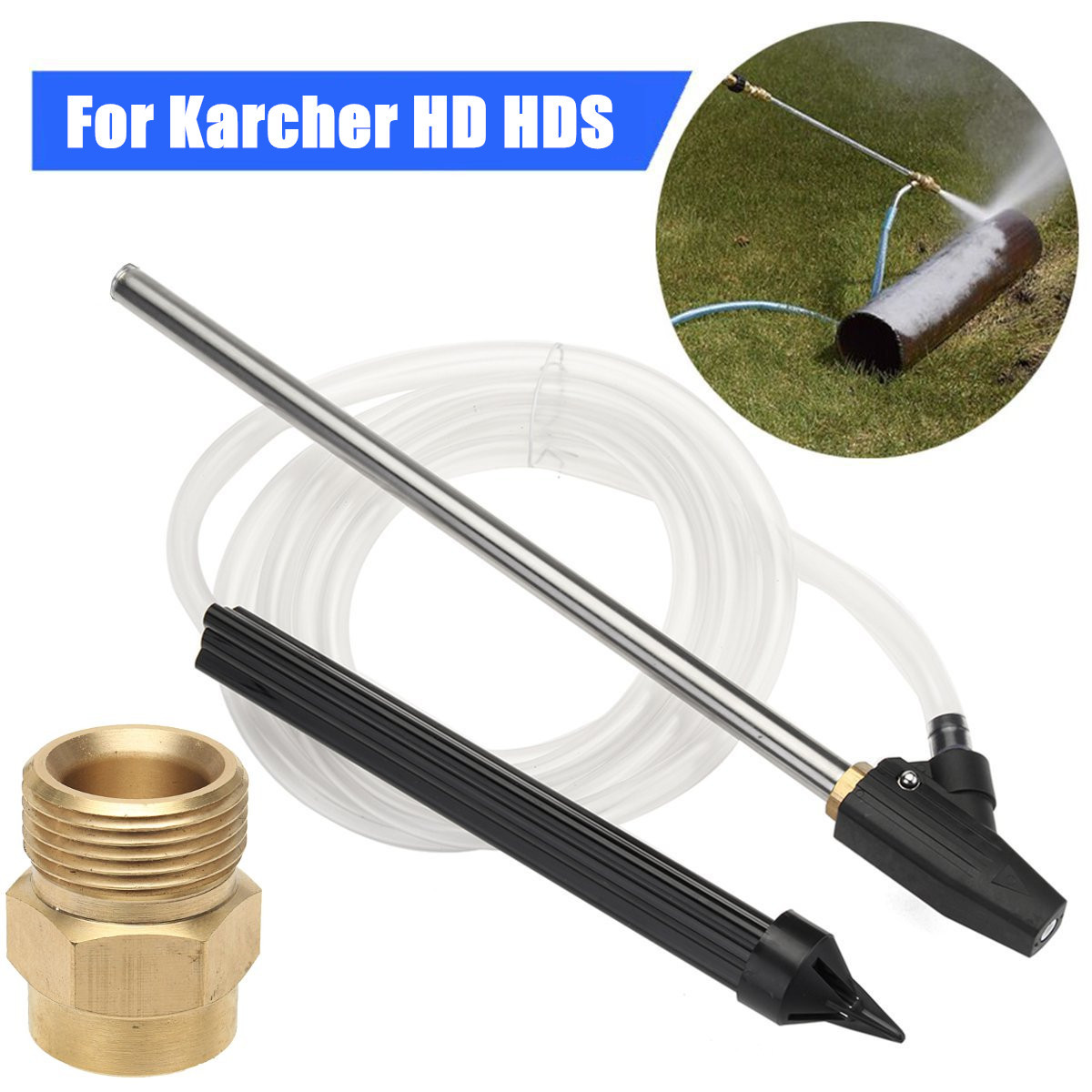 Pressure Washer Gun Sand Wet Blasting Nozzle Kit For Black