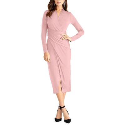 Женское платье Rachel Rachel Roy Bret розового цвета с длинным рукавом для работы XS BHFO 5616
