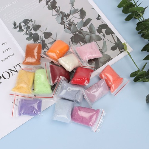 30/50Color Wool Fibre Roving DIY Needles Felting Starter Kit Handcraft Mat Tools
