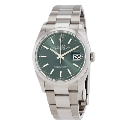 Rolex Datejust 36 Mint Green Dial Automatic Men's Stainless Steel Oyster Watch