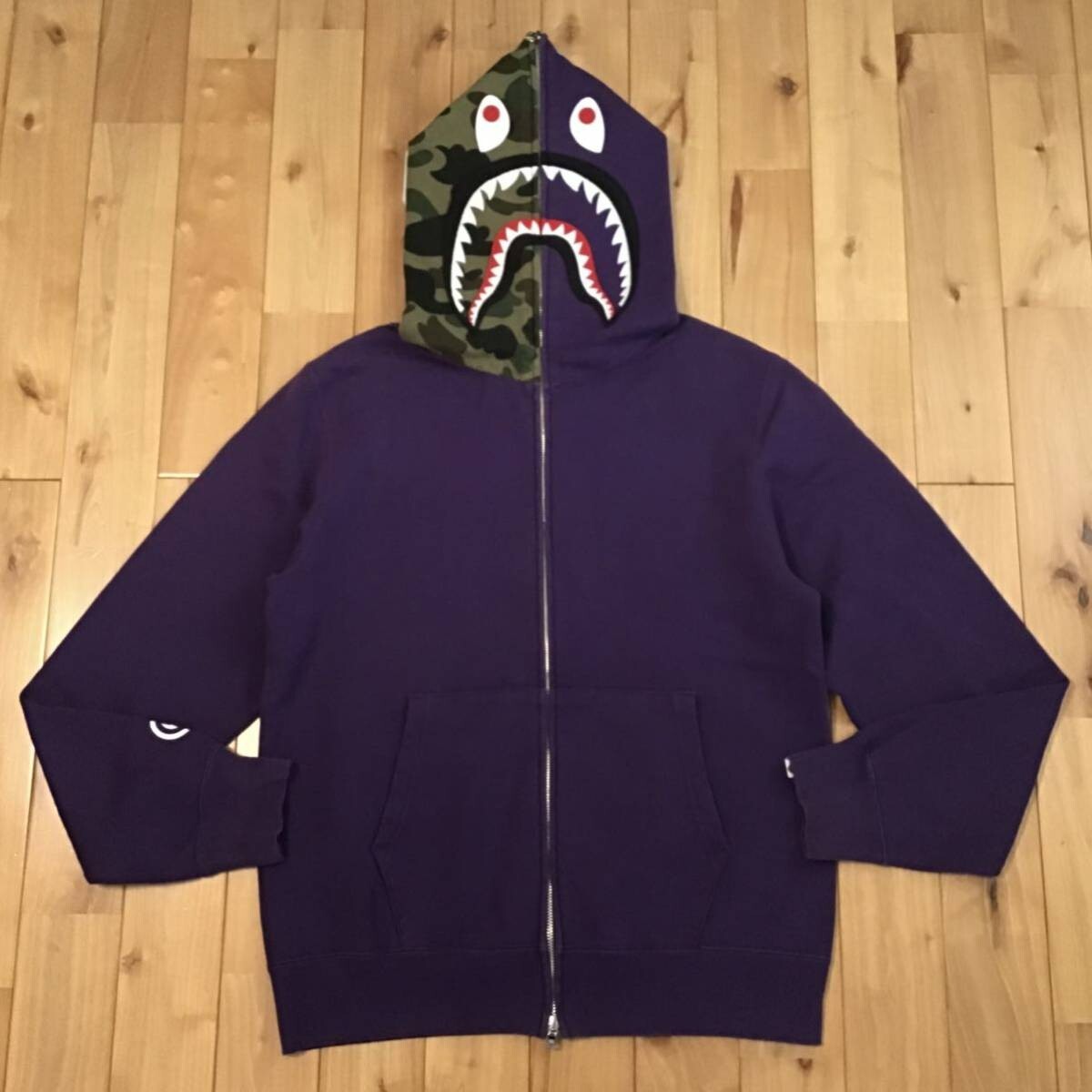 BAPE CAMO SHARK HOODIE ハーフ L ABC CAMO SHARK HALF ZIP PULLOVER HOODIE | bape.com