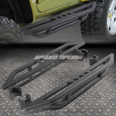 ДЛЯ 07-16 JEEP WRANGLER JK 2-ДВЕРНЫЙ ПОЛЗУНОК С ЧЕРНЫМ ПОКРЫТИЕМ, БОКОВАЯ БРОНИРОВАННАЯ СТУПЕНЬКА NERF BAR
