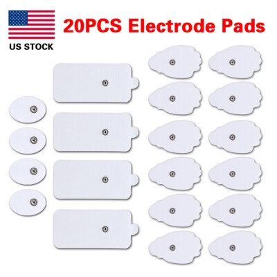 20PCS Electrode Pads Large Snap Replacement Tens For Electrode Pulse Massager