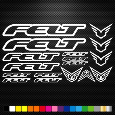 FELT - 17 Vinyl Decals Stickers Sheet Bike Frame Cycle Cycling Bicycle