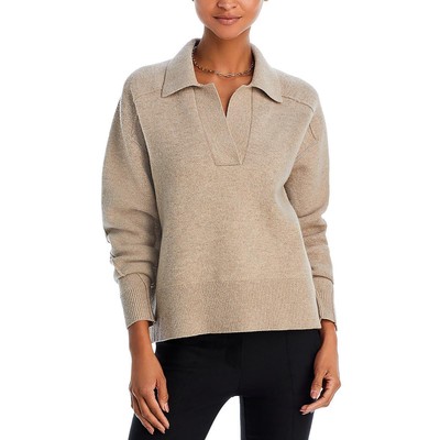 Женский пуловер с рубчатой отделкой и воротником Rag & Bone, топ-свитер BHFO 7975