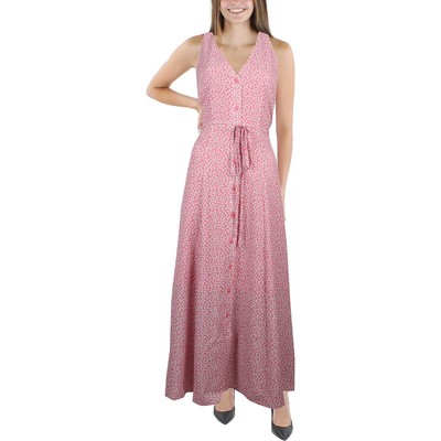 Длинное летнее платье-рубашка с принтом French Connection Женское Verona Pink 4 BHFO 4194