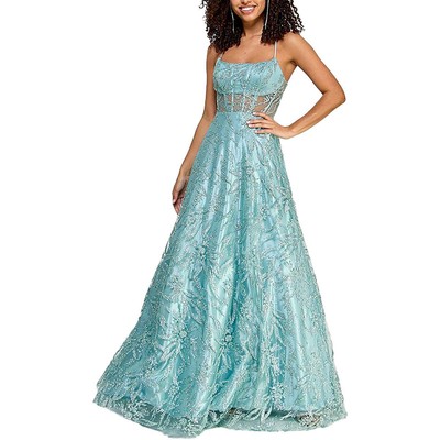 TLC Скажет Да женскому зеленому макси-платью для выпускного вечера Gown Juniors 3/4 BHFO 2921
