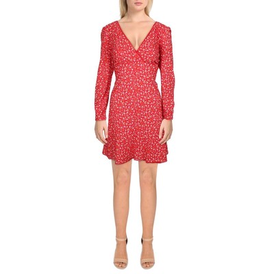 

Женское короткое летнее мини-платье City Studio красного цвета с отделкой пико  BHFO 4699, Красный