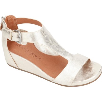 

Женские босоножки Gisele на танкетке Gentle Souls by Kenneth Cole 8.5 Medium (B,M) 0144, Ice