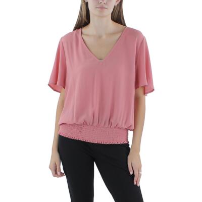 Женская розовая блузка с V-образным вырезом MICHAEL Michael Kors XL BHFO 2203