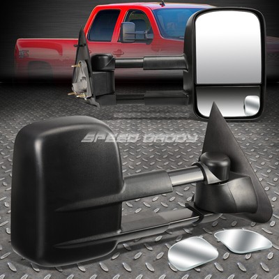 ДЛЯ 97-03 FORD F150 ПАРА ЧЕРНЫХ ВЫДВИЖНЫХ БУКСИРОВОЧНЫХ УСТРОЙСТВ С ЭЛЕКТРОПРИВОДОМ + УГЛОВОЕ ЗЕРКАЛО ДЛЯ СЛЕПЫХ ЗОН