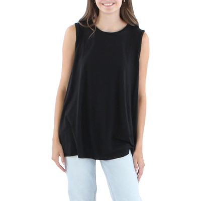 

Eileen Fisher Womens Black Crewneck Muscle Shirt Tank Top Cami  BHFO 2803, Черный