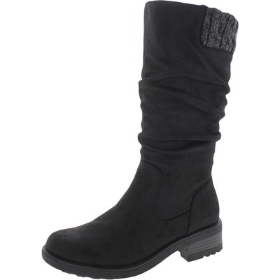 Женские сапоги до середины икры LifeStride Kaden, черные, ширина 8 (C, D, W) BHFO 1634, Black fabric/sweater