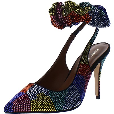 

Женские туфли Kurt Geiger London Countess 100, черные туфли на каблуке 7,5, средние (B,M) 7589, Black/multi, Countess 100