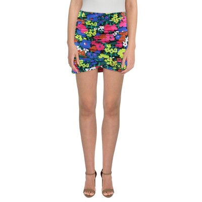 Короткая мини-юбка с рюшами и цветочным принтом от AFRM Womens Hailee L BHFO 2437