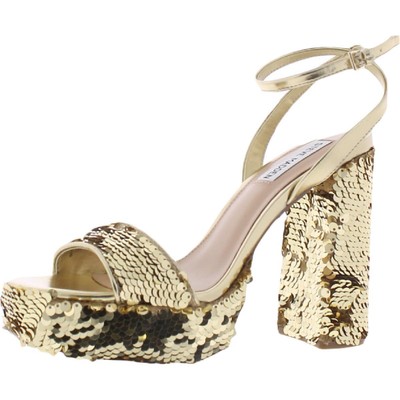 Женские босоножки на платформе Steve Madden Lessa S с блестками на каблуке BHFO 3628