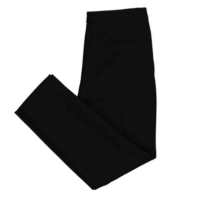 Pre-owned Alexander Mcqueen Black Wool And Silk Blend Crop Trousers