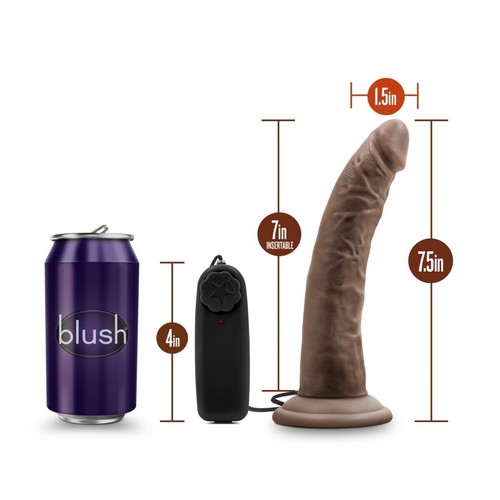 Vibrating Realistic Black Cock Dildo Dong Suction Cup Strapon Harness Compatible