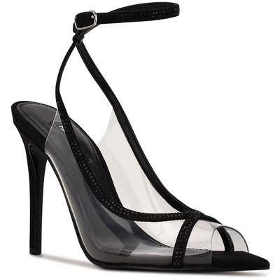 Nine West Womens Parise 3 виниловые туфли на каблуках со стразами BHFO 9031
