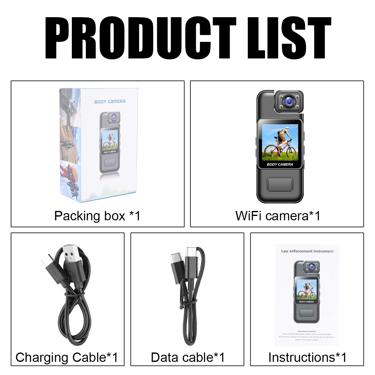 4K WiFi Camera 1080P DVR Video Audio Recorded IR Night Camcorder Police Body Cam