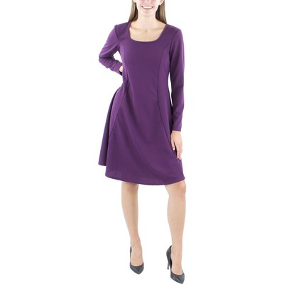 24seven Comfort Apparel Женское фиолетовое облегающее платье-клеш плюс 1X BHFO 7376