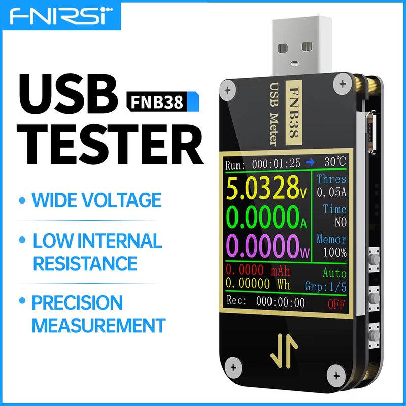 FNB38 Current And Voltage Meter USB Tester QC4+ PD3.0 2.0 PPS Fast Charging Prot