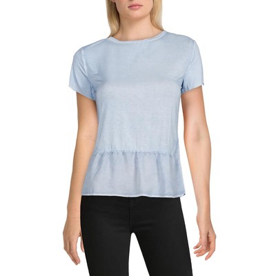 

Женская футболка с короткими рукавами и баской Buffalo David Bitton, топ BHFO 0437, Saltwater