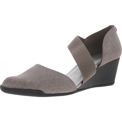 Anne Klein Sport Womens Tara 2 Gray Wedge Heels Shoes 10 Medium (B,M) BHFO 5402