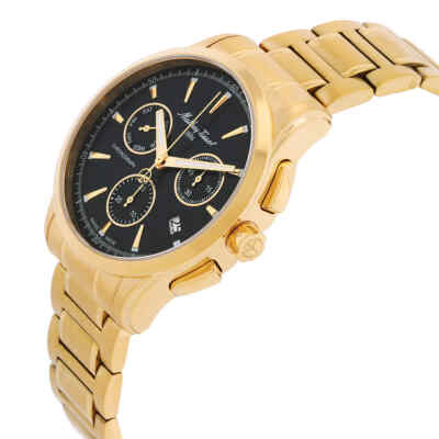 Pre-owned Mathey-tissot Lancelot Chronograph Quartz Black Dial Men's Watch H198chpn