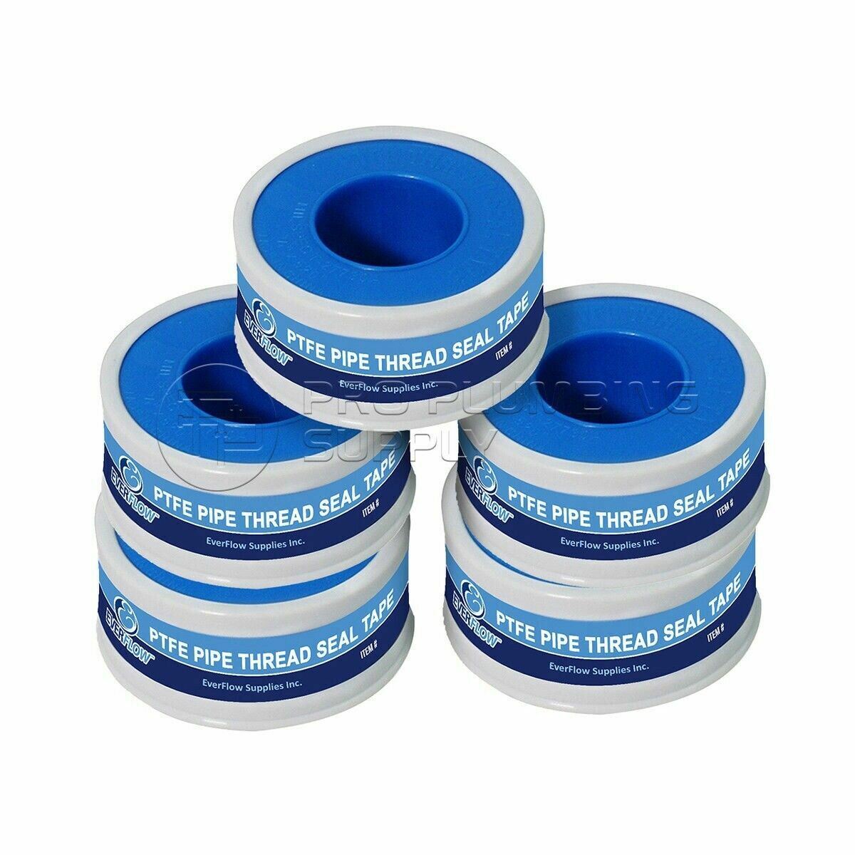 5 Rolls Plumbers PTFE Tape 1/2