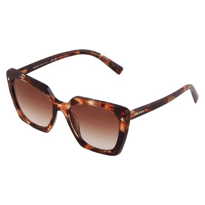 Pre-owned Prada Brown Gradient Butterfly Ladies Sunglasses Pr 23zs 07r0a6 54