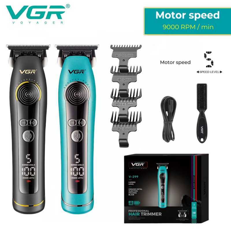 Trimmer Professional Hair Clipper 9000 RPM Barber Hair Cutting Machine Cordless