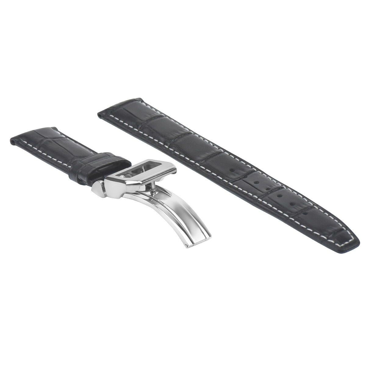 20MM LEATHER WATCH BAND STRAP DEPLOYMENT CLASP FOR IWC PILOT PORTUGUESE