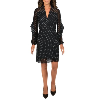 

Rachel Rachel Roy Женское черное платье с запахом в горошек цвета слоновой кости  BHFO 7111, Black combo