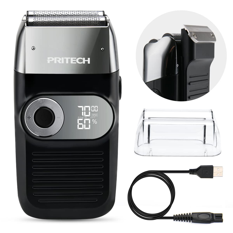 Electric Foil and Bald Shavers 2 in 1 Double Shaver for Men Blade and Popup Bear