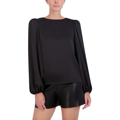 Женская атласная блузка BCBGMAXAZRIA с открытой спиной BHFO 9105