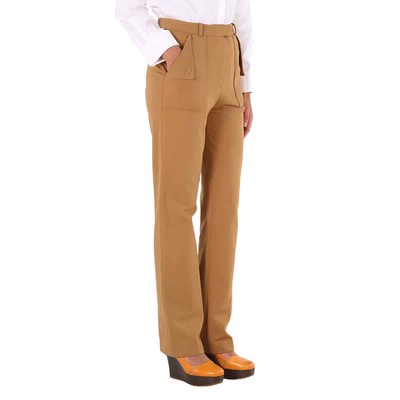 BURBERRY BURBERRY LADIES BISCUIT POCKET DETAIL JERSEY TAILORED TROUSERS